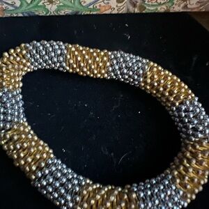 Elegant Gold and Silver Beaded bracelet